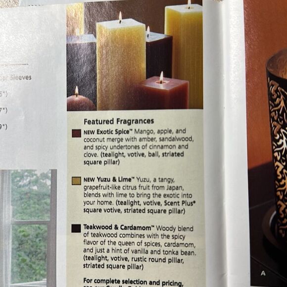 TEAKWOOD AND Cardamom 3”x6” square pillar candle by Partylite NIB - Picture 11 of 12